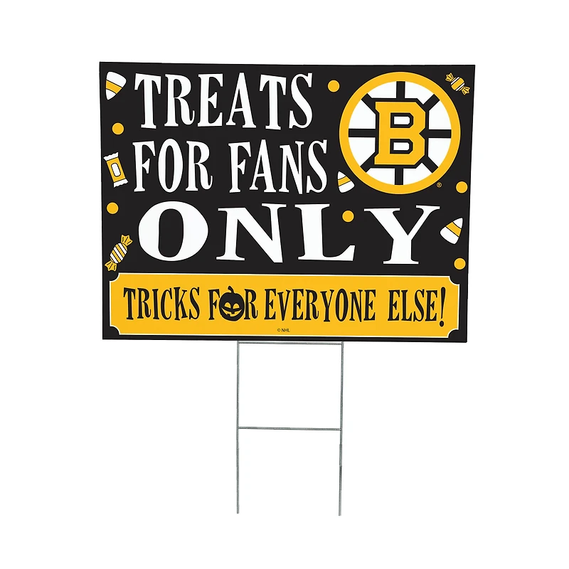 Boston Bruins 18" x 24" Halloween Treats Outdoor Yard Sign
