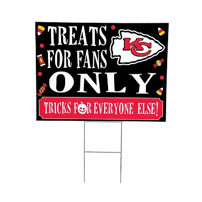 Kansas City Chiefs 18" x 24" Halloween Treats Outdoor Yard Sign