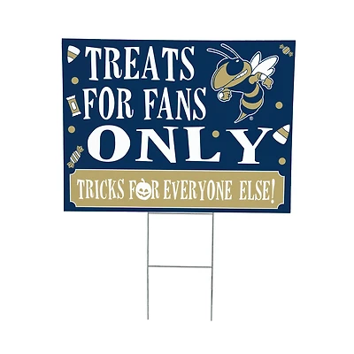 Georgia Tech Yellow Jackets 18" x 24" Halloween Treats Outdoor Yard Sign