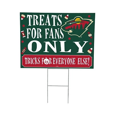 Minnesota Wild 18" x 24" Halloween Treats Outdoor Yard Sign