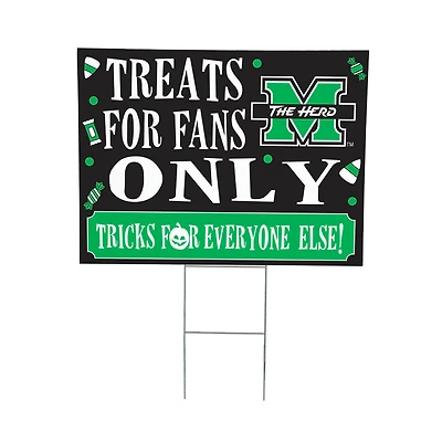 Marshall Thundering Herd 18" x 24" Halloween Treats Outdoor Yard Sign