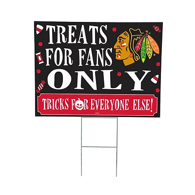 Chicago Blackhawks 18" x 24" Halloween Treats Outdoor Yard Sign