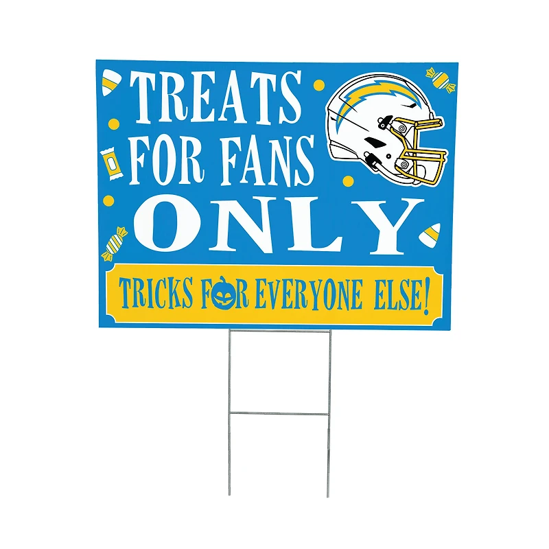 Los Angeles Chargers 18" x 24" Halloween Treats Outdoor Yard Sign