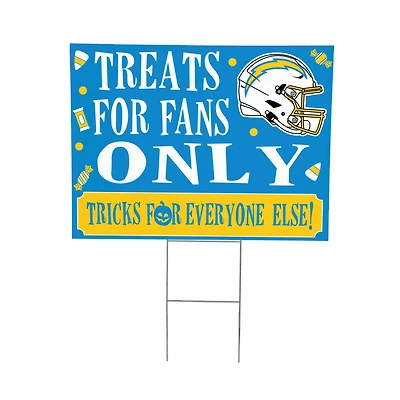 Los Angeles Chargers 18" x 24" Halloween Treats Outdoor Yard Sign