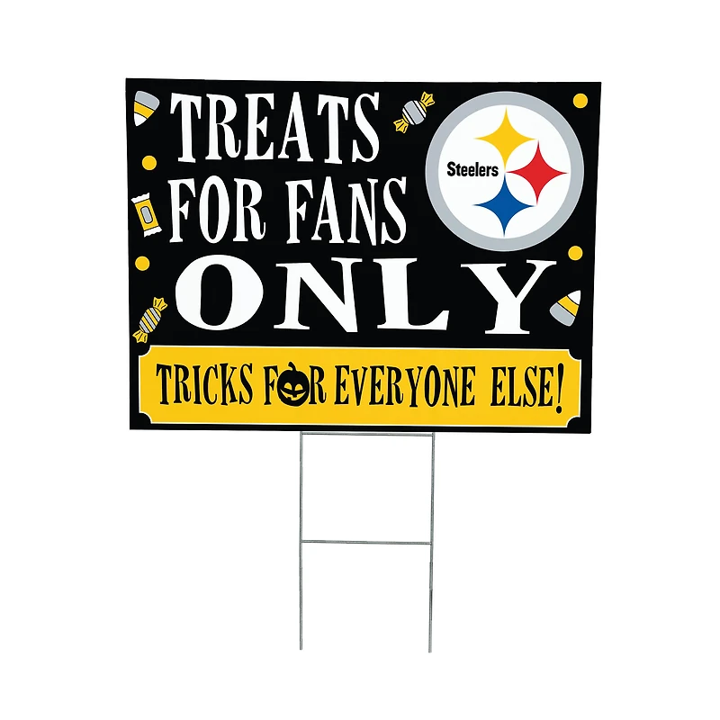 Pittsburgh Steelers 18" x 24" Halloween Treats Outdoor Yard Sign