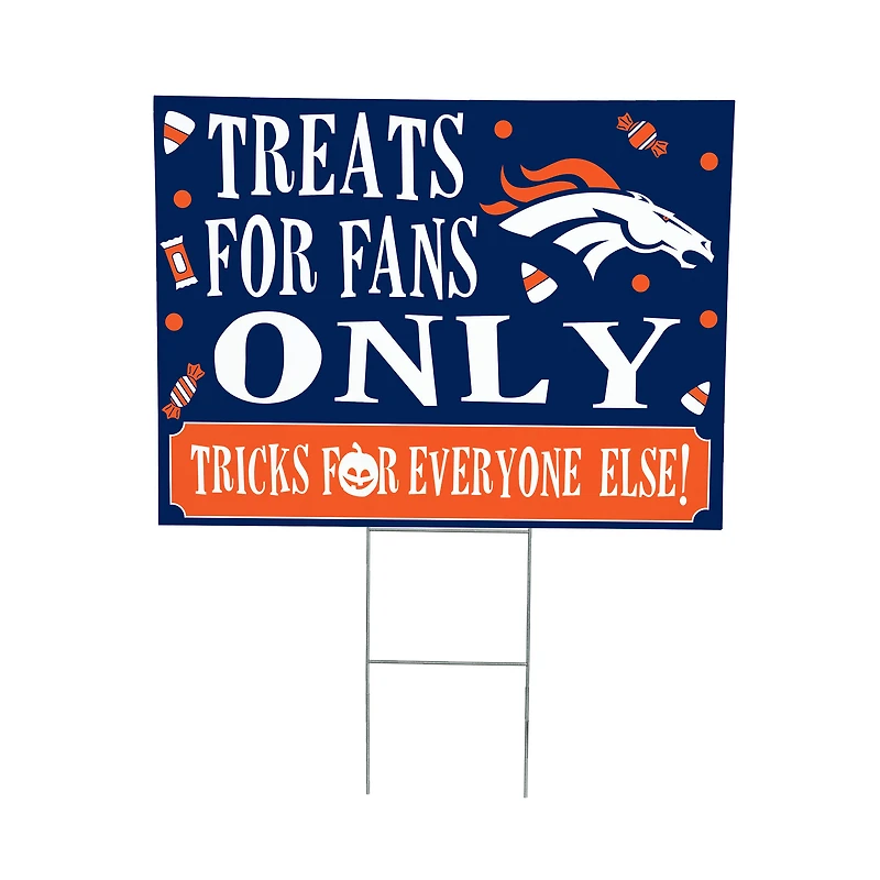 Denver Broncos 18" x 24" Halloween Treats Outdoor Yard Sign