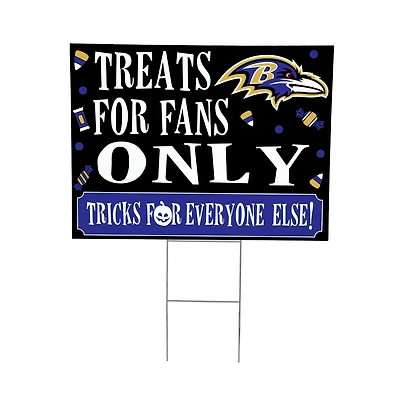 Baltimore Ravens 18" x 24" Halloween Treats Outdoor Yard Sign