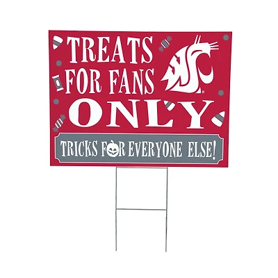 Washington State Cougars 18" x 24" Halloween Treats Outdoor Yard Sign