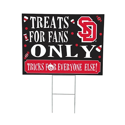 South Dakota Coyotes 18" x 24" Halloween Treats Outdoor Yard Sign