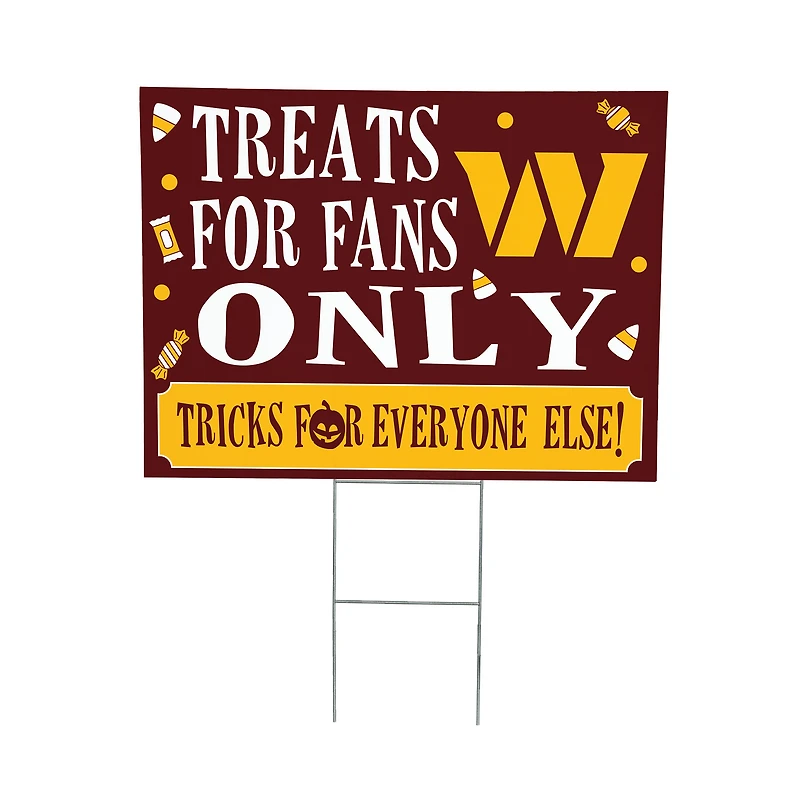 Washington Commanders 18" x 24" Halloween Treats Outdoor Yard Sign