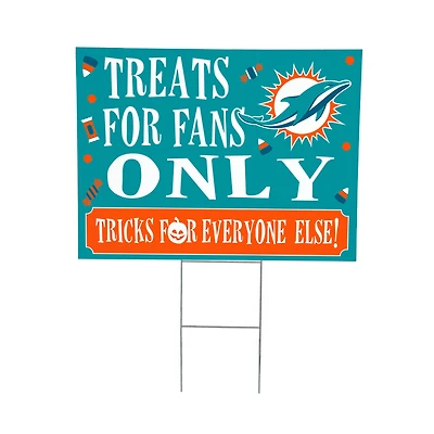 Miami Dolphins 18" x 24" Halloween Treats Outdoor Yard Sign