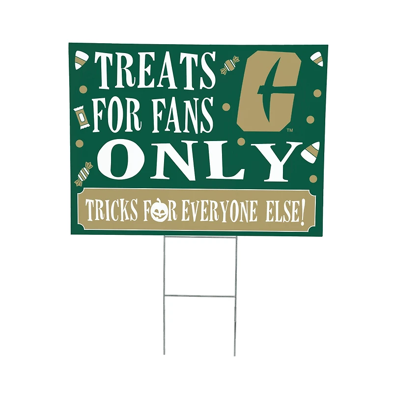 Charlotte 49ers 18" x 24" Halloween Treats Outdoor Yard Sign