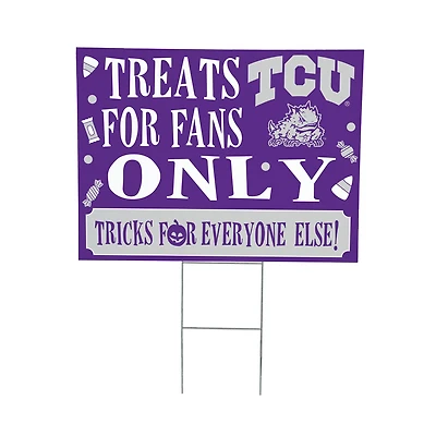 TCU Horned Frogs 18" x 24" Halloween Treats Outdoor Yard Sign