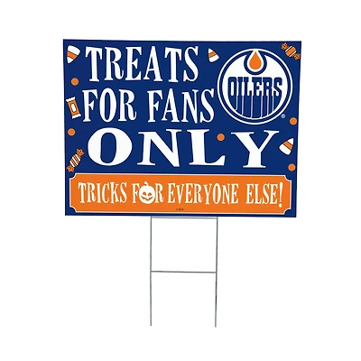Edmonton Oilers 18" x 24" Halloween Treats Outdoor Yard Sign