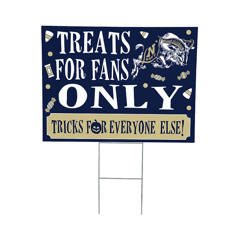 Navy Midshipmen 18" x 24" Halloween Treats Outdoor Yard Sign