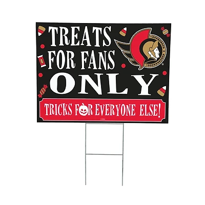 Ottawa Senators 18" x 24" Halloween Treats Outdoor Yard Sign