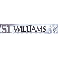 Bernie Williams New York Yankees Player-Issued #51 White Nameplate from 2019 MLB Spring Training