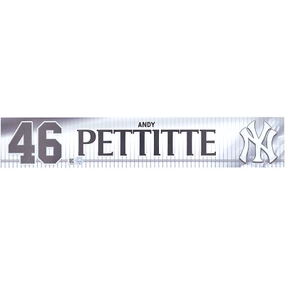 Andy Pettitte New York Yankees Player-Issued #46 White Nameplate from 2019 MLB Spring Training