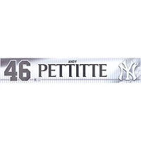 Andy Pettitte New York Yankees Player-Issued #46 White Nameplate from 2019 MLB Spring Training