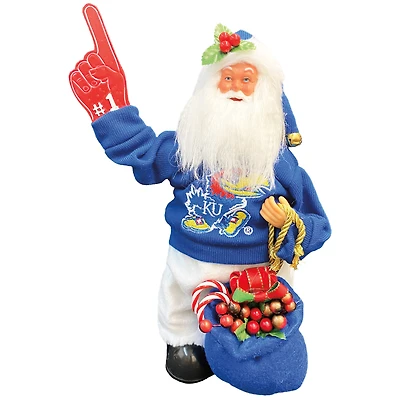 Kansas Jayhawks 12" Animated Musical Santa