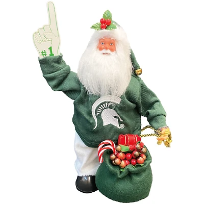 Michigan State Spartans 12" Animated Musical Santa