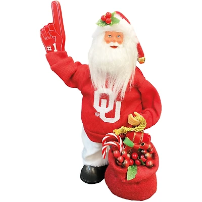 Oklahoma Sooners 12" Animated Musical Santa