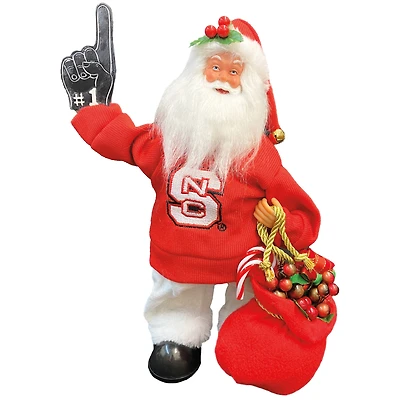 NC State Wolfpack 12" Animated Musical Santa