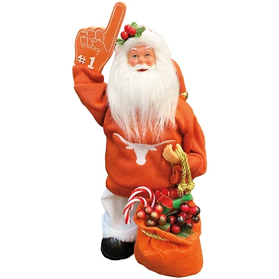 Texas Longhorns 12" Animated Musical Santa