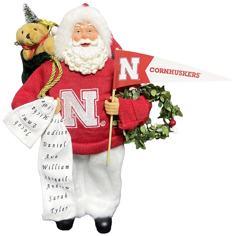 Nebraska Huskers 12" Santa Figure