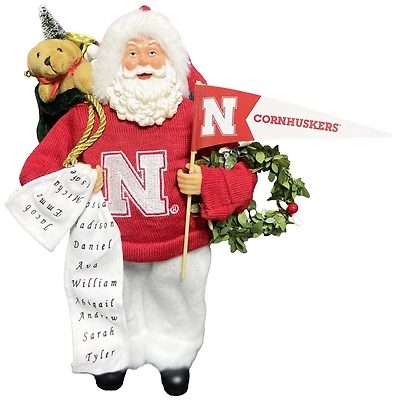 Nebraska Huskers 12" Santa Figure