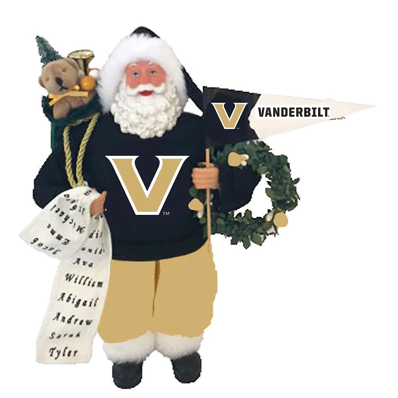 Vanderbilt Commodores 12" Santa Figure