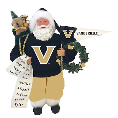 Vanderbilt Commodores 12" Santa Figure