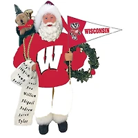 Wisconsin Badgers 12" Santa Figure