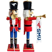 SMU Mustangs 14" Bugler Nutcracker