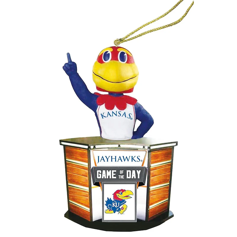 Kansas Jayhawks 4" Game of the Day Ornament