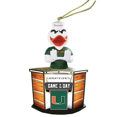 Miami Hurricanes 4" Game of the Day Ornament
