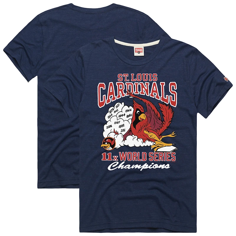 Men's Homage  Navy St. Louis Cardinals Hyper Local Refresh T-Shirt