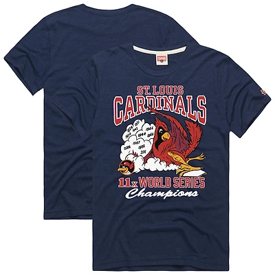 Men's Homage  Navy St. Louis Cardinals Hyper Local Refresh T-Shirt