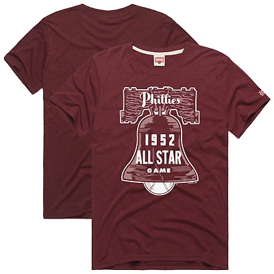 Men's Homage  Wine Philadelphia Phillies Hyper Local Refresh T-Shirt