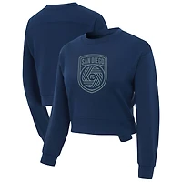 Women's Concepts Sport Navy San Diego FC Darby Knit Long Sleeve Crop Top