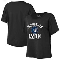 Women's Majestic Threads Black Minnesota Lynx The Edge Premium Boxy T-Shirt
