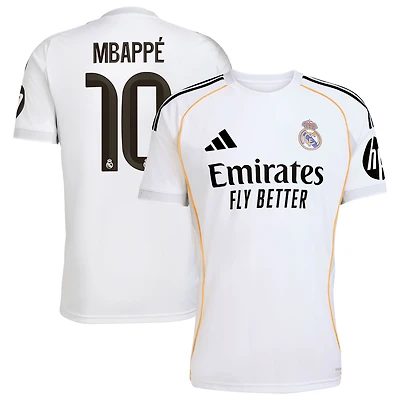 Men's adidas Kylian Mbappé White Real Madrid 2025/26 Home Replica Player Jersey