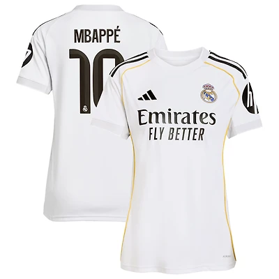 Women's adidas Kylian Mbappé White Real Madrid 2025/26 Home Replica Player Jersey