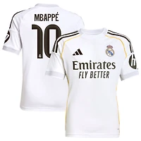 Youth adidas Kylian Mbappé White Real Madrid 2025/26 Home Replica Player Jersey
