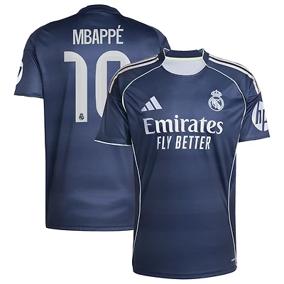 Men's adidas Kylian Mbappé Blue Real Madrid 2025/26 Away Replica Player Jersey