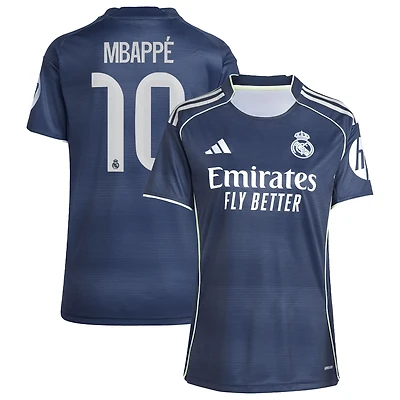 Women's adidas Kylian Mbappé Blue Real Madrid 2025/26 Away Replica Player Jersey