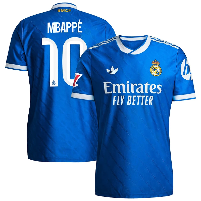 Men's adidas Kylian Mbappé Blue Real Madrid 2025/26 Third Authentic Player Jersey