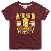 Youth Homage x The Simpsons Burgundy Washington Commanders Tri-Blend T-Shirt
