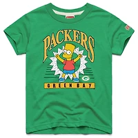 Youth Homage x The Simpsons Kelly Green Green Bay Packers Tri-Blend T-Shirt