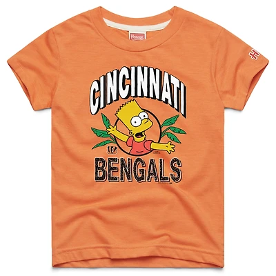Youth Homage x The Simpsons Orange Cincinnati Bengals Tri-Blend T-Shirt